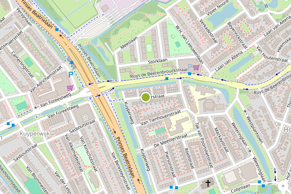 Ambulance-melding op Mijerstraat, Delft op 15 juli, kaart-overzicht