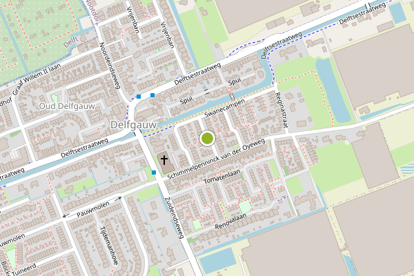 Ambulance-melding op Burgemeester Molenbroekstraat, Delfgauw op 15 juli, kaart-overzicht