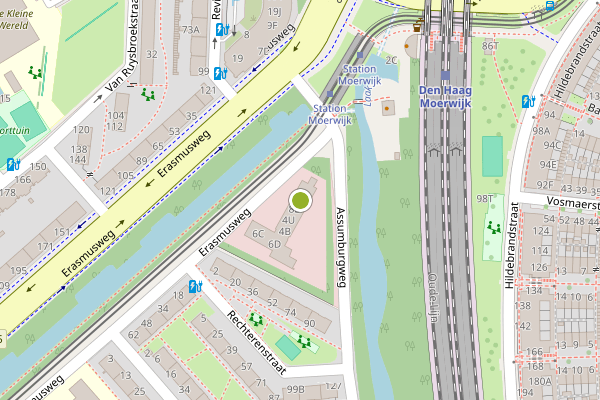 Ambulance-melding op Erasmusweg 's-Gravenhage, Den Haag op 15 juli, kaart-overzicht