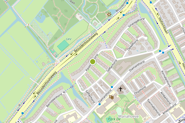 Ambulance-melding op Parelmoerhorst, Den Haag op 15 juli, kaart-overzicht