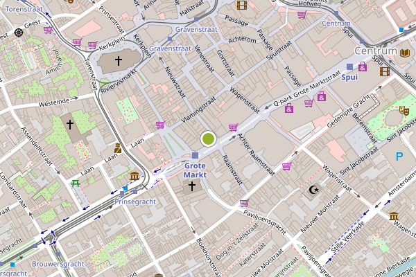 Ambulance-melding op Grote Marktstraat, Den Haag op 15 juli, kaart-overzicht