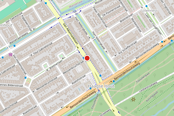 Brandweer-melding op Van Alkemadelaan, Den Haag op 16 juli, kaart-overzicht