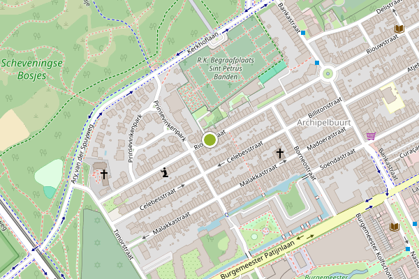 Ambulance-melding op Riouwstraat, Den Haag op 16 juli, kaart-overzicht