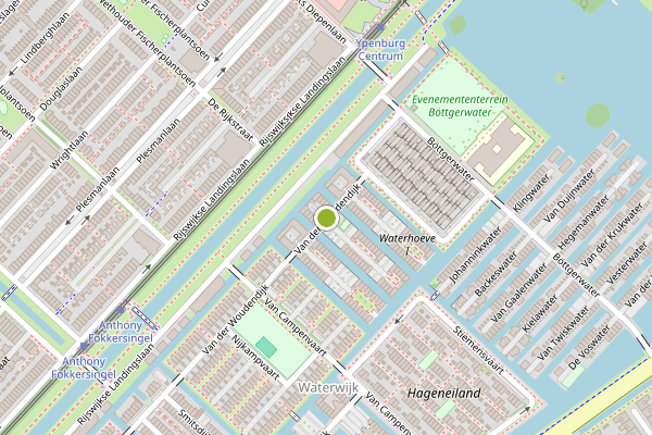 Ambulance-melding op Van der Woudendijk, Den Haag op 16 juli, kaart-overzicht