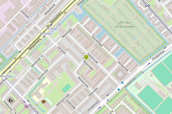 Ambulance-melding op Berenrade, Den Haag op 16 juli, kaart-overzicht