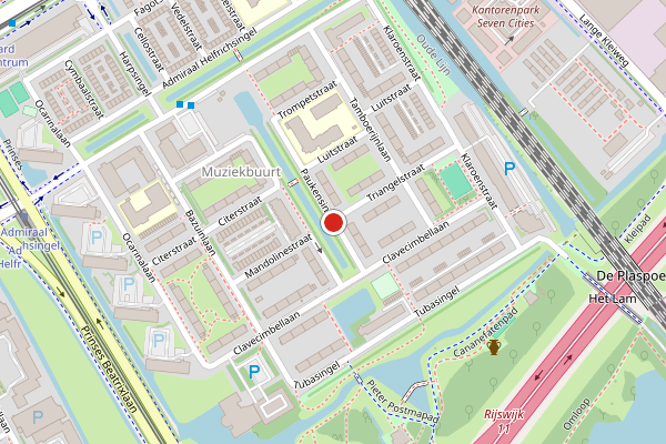 Brandweer-melding op Paukensingel, Rijswijk op 16 juli, kaart-overzicht