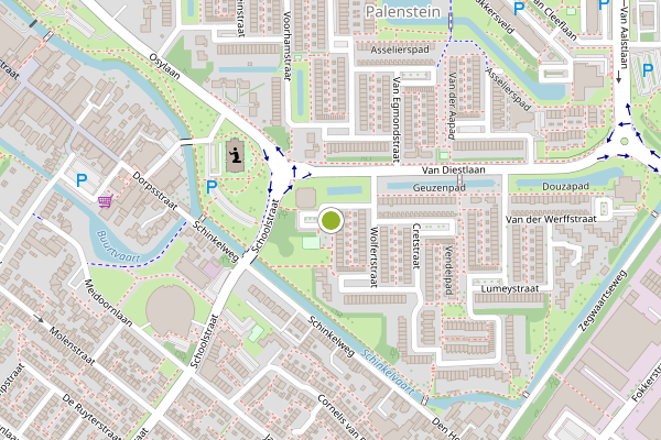 Ambulance-melding op De la Gardestraat, Zoetermeer op 16 juli, kaart-overzicht