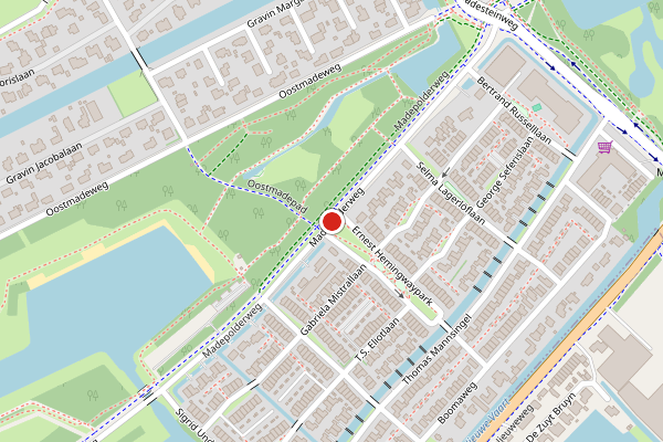 Brandweer-melding op Madepolderweg, Den Haag op 9 mei, kaart-overzicht
