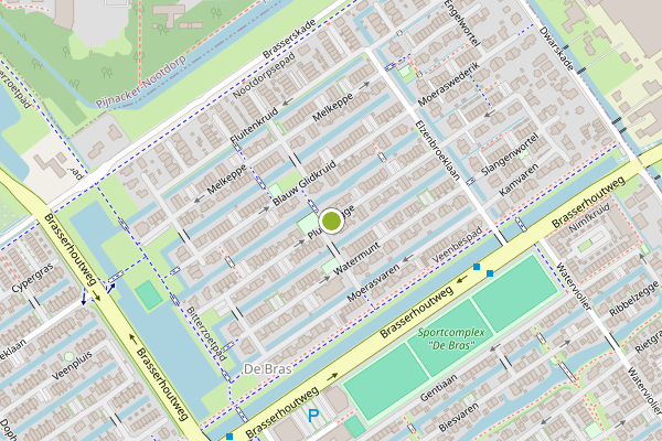 Ambulance-melding op Pluimzegge, Den Haag op 9 mei, kaart-overzicht