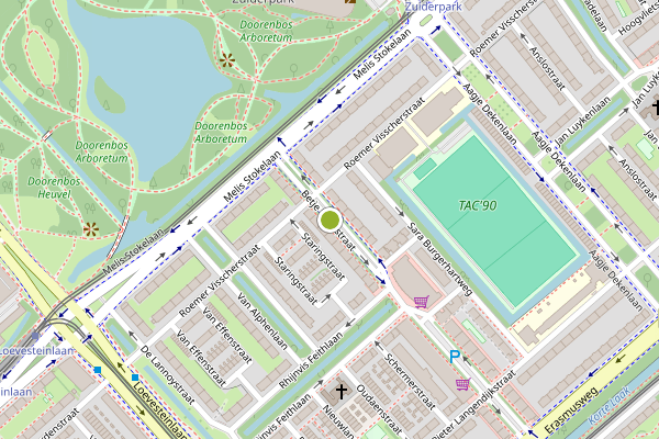 Ambulance-melding op Betje Wolffstraat, Den Haag op 9 mei, kaart-overzicht