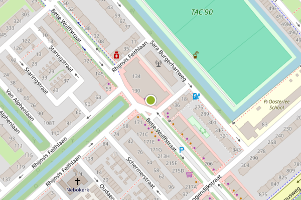 Ambulance-melding op Betje Wolffstraat, Den Haag op 9 mei, kaart-overzicht