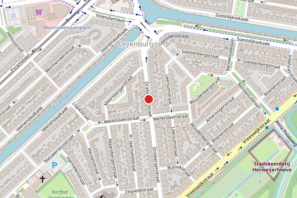 Brandweer-melding op Driebergenstraat, Den Haag op 9 mei, kaart-overzicht