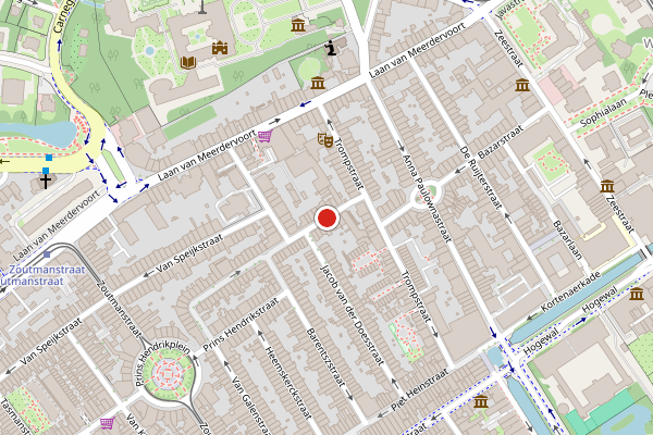 Brandweer-melding op Hugo de Grootstraat, Den Haag op 16 juli, kaart-overzicht