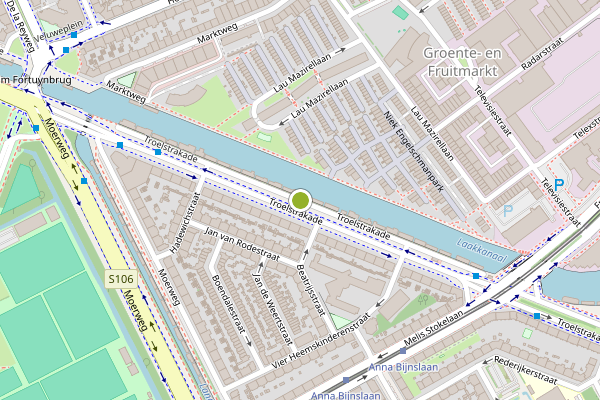 Ambulance-melding op Troelstrakade, Den Haag op 16 juli, kaart-overzicht