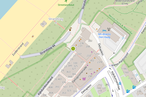 Ambulance-melding op Deltaplein, Den Haag op 16 juli, kaart-overzicht