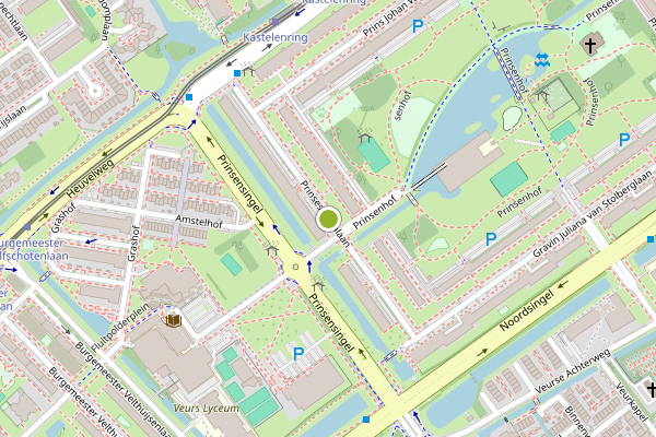 Ambulance-melding op Prinses Annalaan, Leidschendam op 16 juli, kaart-overzicht