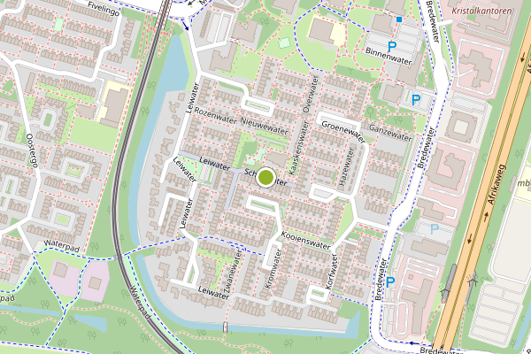 Ambulance-melding op Schuitwater, Zoetermeer op 16 juli, kaart-overzicht