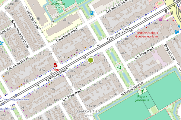 Ambulance-melding op Goeverneurlaan, Den Haag op 17 juli, kaart-overzicht