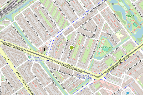 Ambulance-melding op van Everdingenstraat, Voorburg op 16 juli, kaart-overzicht