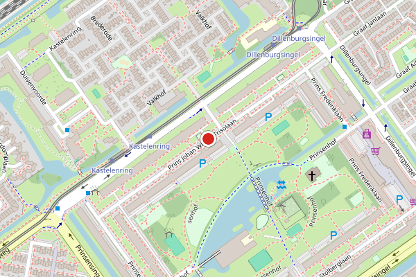 Brandweer-melding op Prins Johan Willem Frisolaan, Leidschendam op 16 juli, kaart-overzicht