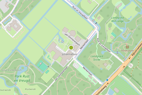 Ambulance-melding op Van Ommerenpark, Wassenaar op 17 juli, kaart-overzicht