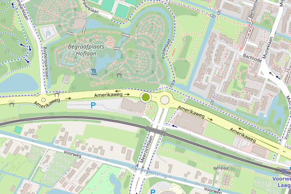 Ambulance-melding op Amerikaweg, Zoetermeer op 9 mei, kaart-overzicht