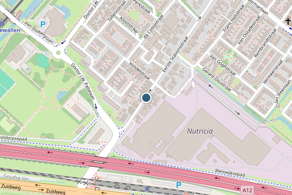 Politie-melding op Eerste Stationsstraat, Zoetermeer op 17 juli, kaart-overzicht