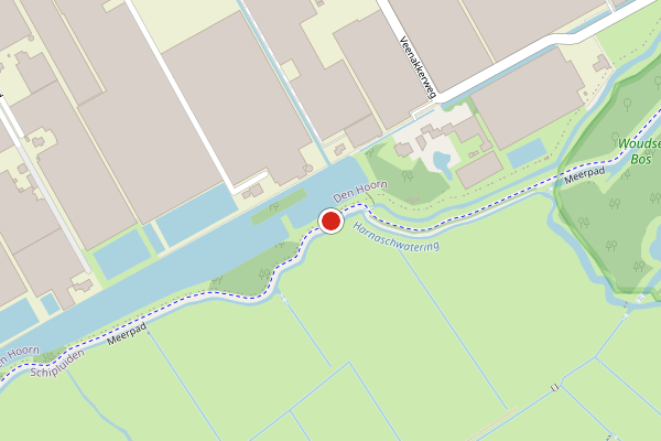 Brandweer-melding op Meerpad, Schipluiden op 17 juli, kaart-overzicht