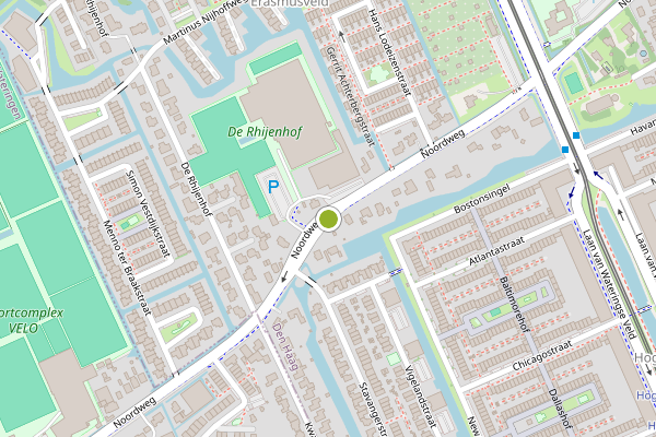 Ambulance-melding op Noordweg, Den Haag op 9 mei, kaart-overzicht