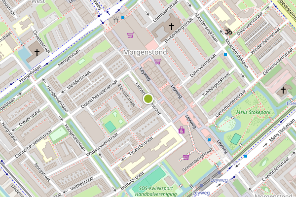Ambulance-melding op Kloosterveenstraat, Den Haag op 9 mei, kaart-overzicht