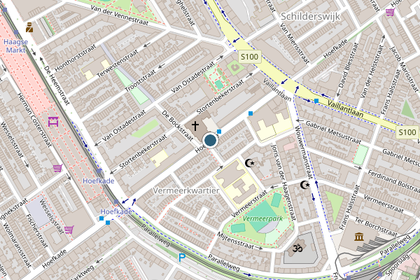 Politie-melding op Hoefkade, Den Haag op 17 juli, kaart-overzicht
