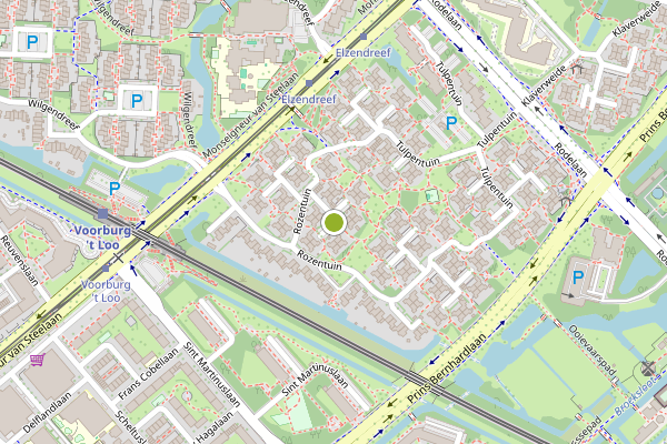 Ambulance-melding op Rozentuin, Voorburg op 17 juli, kaart-overzicht