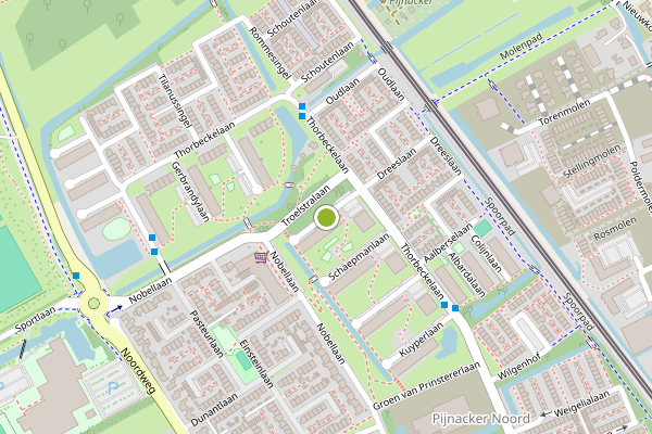 Ambulance-melding op Troelstralaan, Pijnacker op 17 juli, kaart-overzicht