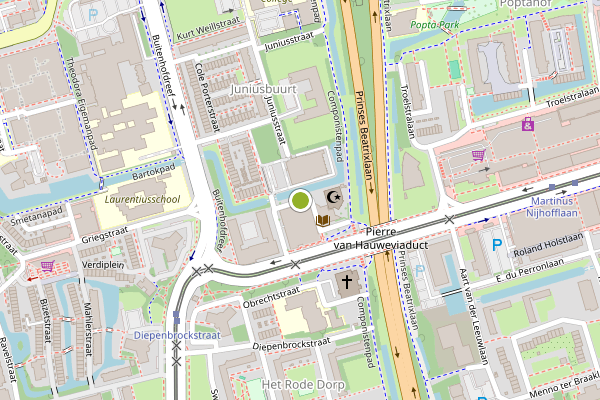 Ambulance-melding op Duke Ellingtonstraat, Delft op 9 mei, kaart-overzicht