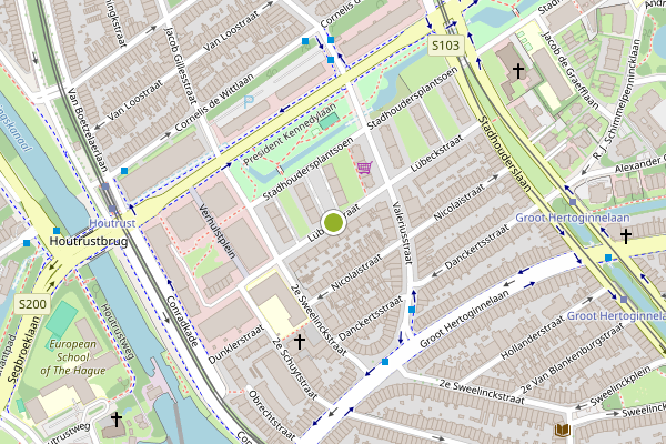 Ambulance-melding op Lubeckstraat, Den Haag op 17 juli, kaart-overzicht