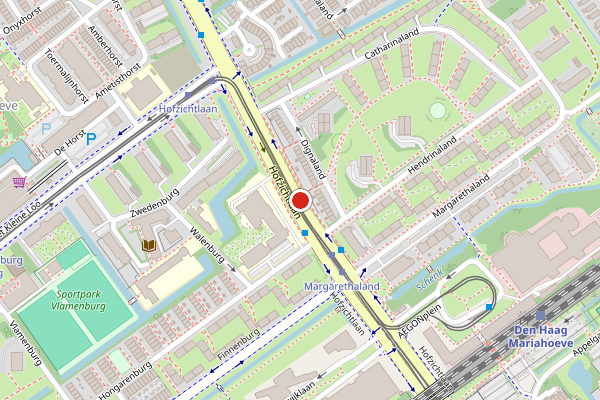Brandweer-melding op Hofzichtlaan, Den Haag op 10 mei, kaart-overzicht