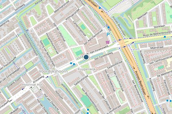 Politie-melding op Van Foreestweg, Delft op 18 juli, kaart-overzicht