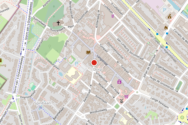 Brandweer-melding op Kerkstraat, Wassenaar op 10 mei, kaart-overzicht