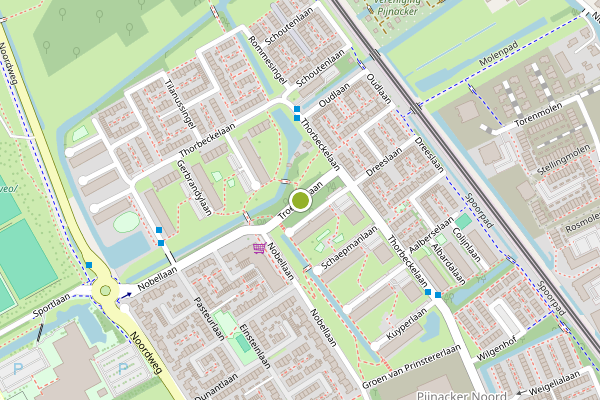Ambulance-melding op Troelstralaan, Pijnacker op 10 mei, kaart-overzicht