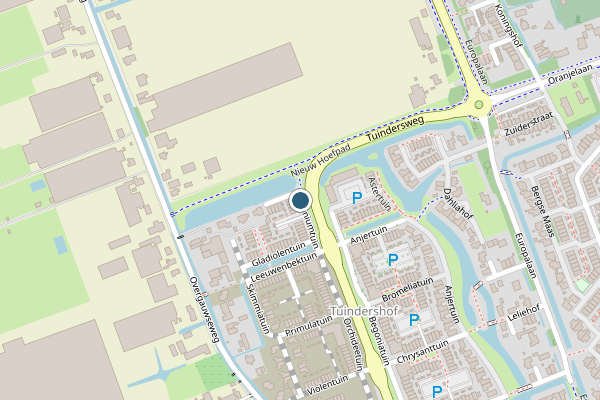 Politie-melding op Geraniumtuin, Pijnacker op 10 mei, kaart-overzicht