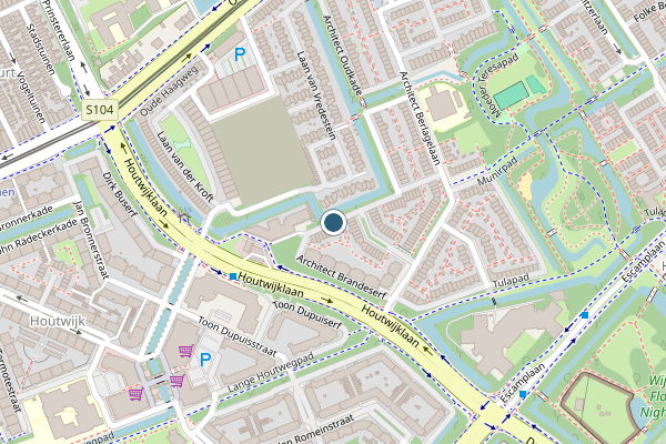 Politie-melding op Architect Mutterskade, Den Haag op 18 juli, kaart-overzicht