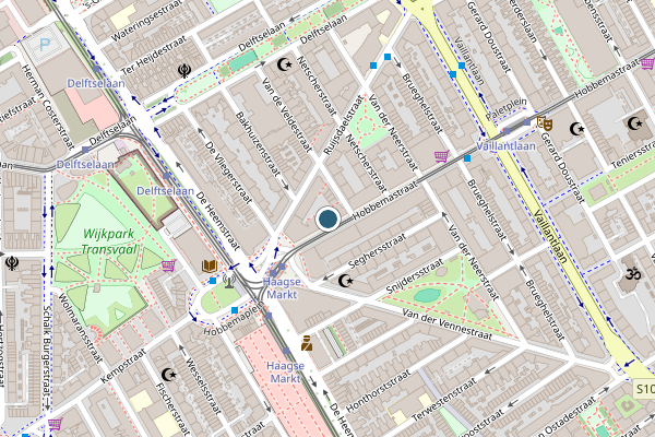 Politie-melding op Hobbemastraat, Den Haag op 18 juli, kaart-overzicht