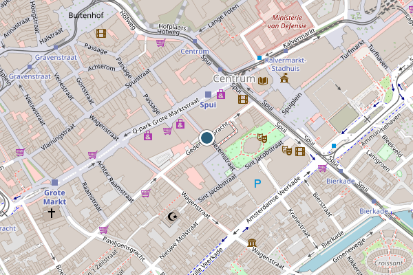 Politie-melding op Gedempte Gracht, Den Haag op 18 juli, kaart-overzicht