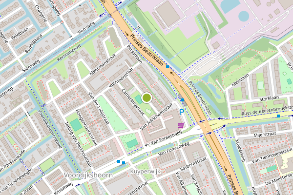 Ambulance-melding op Van Kinschotstraat Noord, Delft op 18 juli, kaart-overzicht