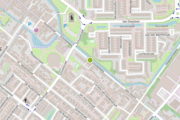 Ambulance-melding op Schinkelweg, Zoetermeer op 18 juli, kaart-overzicht