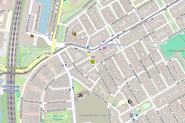 Ambulance-melding op Van Koetsveldstraat, Den Haag op 18 juli, kaart-overzicht