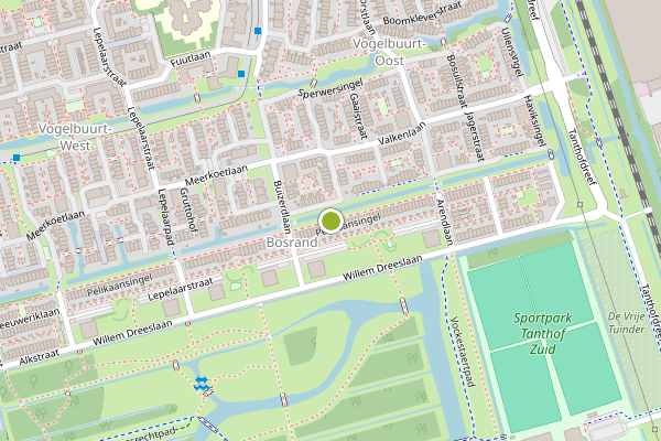 Ambulance-melding op Pelikaansingel, Delft op 19 juli, kaart-overzicht