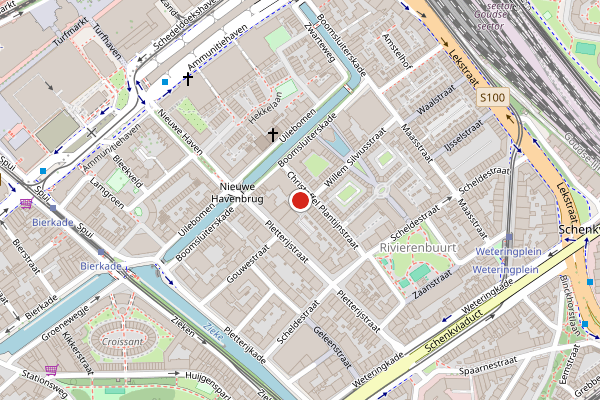 Brandweer-melding op Christoffel Plantijnstraat, Den Haag op 19 juli, kaart-overzicht
