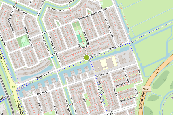 Ambulance-melding op Duikersloot, Pijnacker op 19 juli, kaart-overzicht
