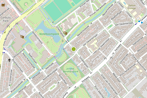 Ambulance-melding op Schellinglaan, Voorburg op 19 juli, kaart-overzicht